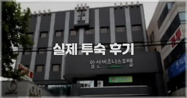 💬 실제 투숙 후기